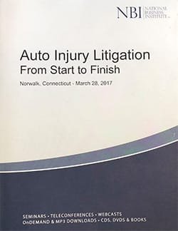 NBI | National Business Institute | Auto Injury Litigation From Start To Finish