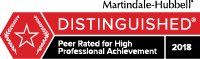 Martindale-Hubbell | Distinguished | Peer Rated For High Professional Achievement | 2018